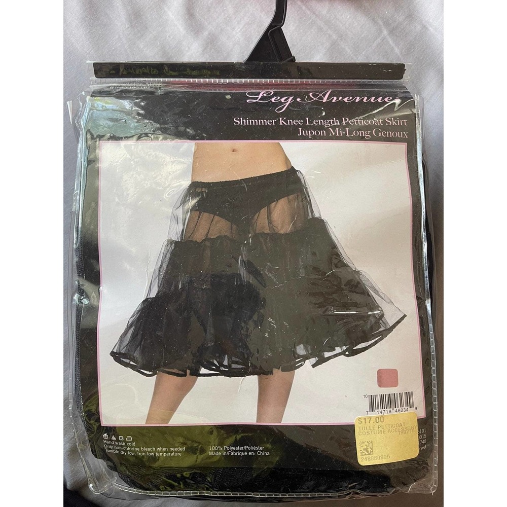 Leg avenue shimmer knee length petticoat